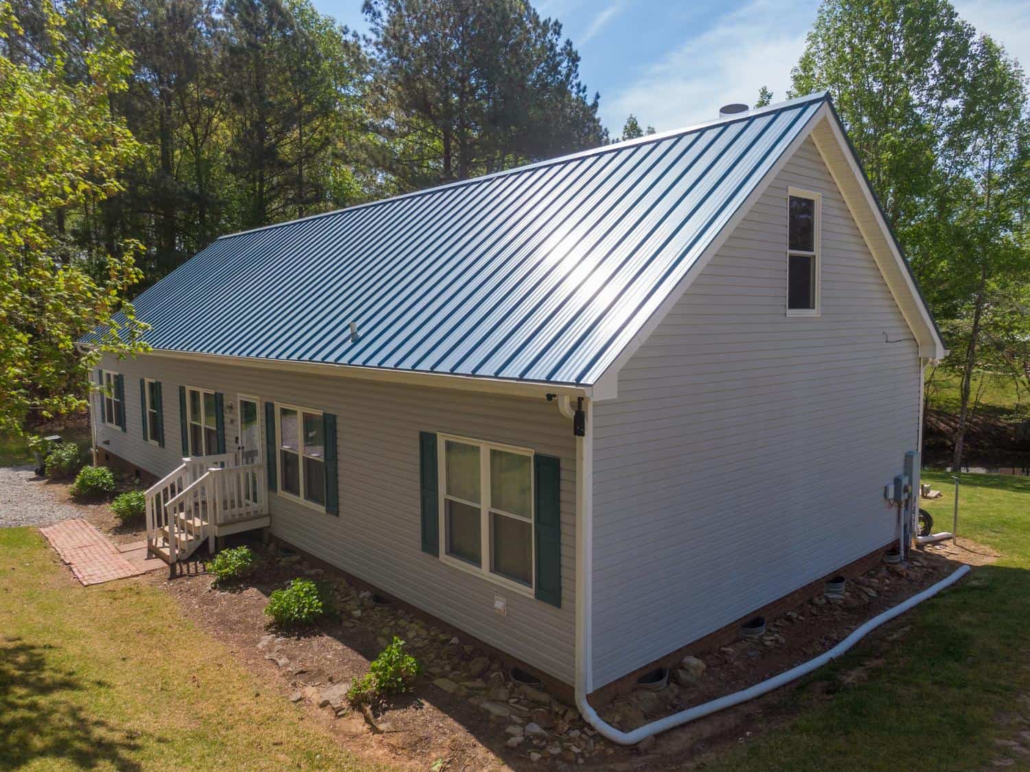 Single-story home with a new standing seam metal roof