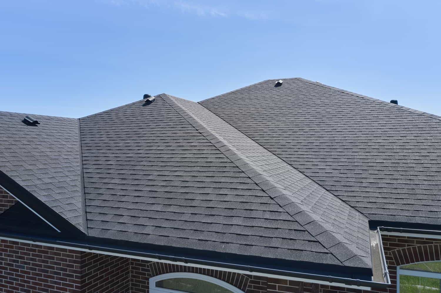 New asphalt shingle roof on a residential home