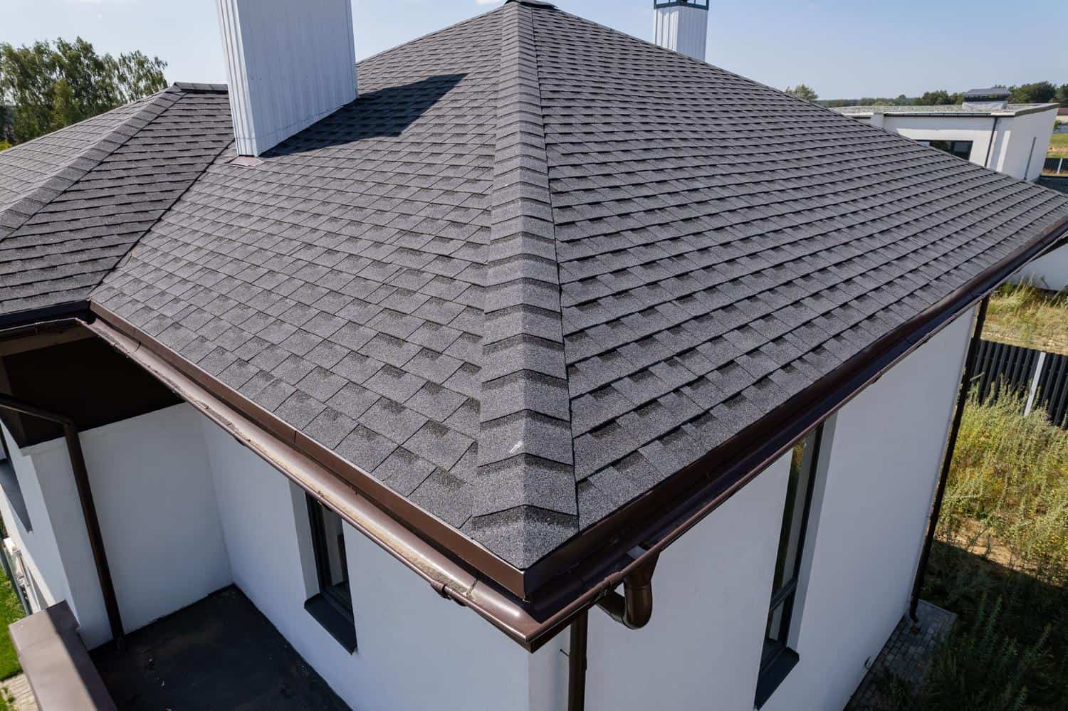 New asphalt shingle roof on a residential house in Parker, CO.