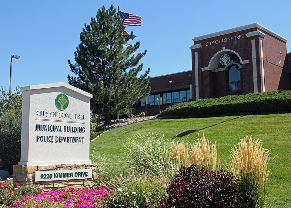 City of Lone Tree municipal building and police department in Colorado.