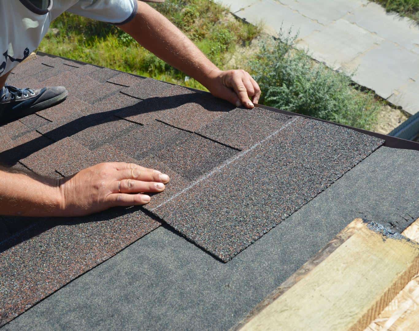 Installing asphalt shingles on a residential roof